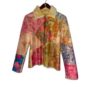 Faux Shearling Patchwork Jacket